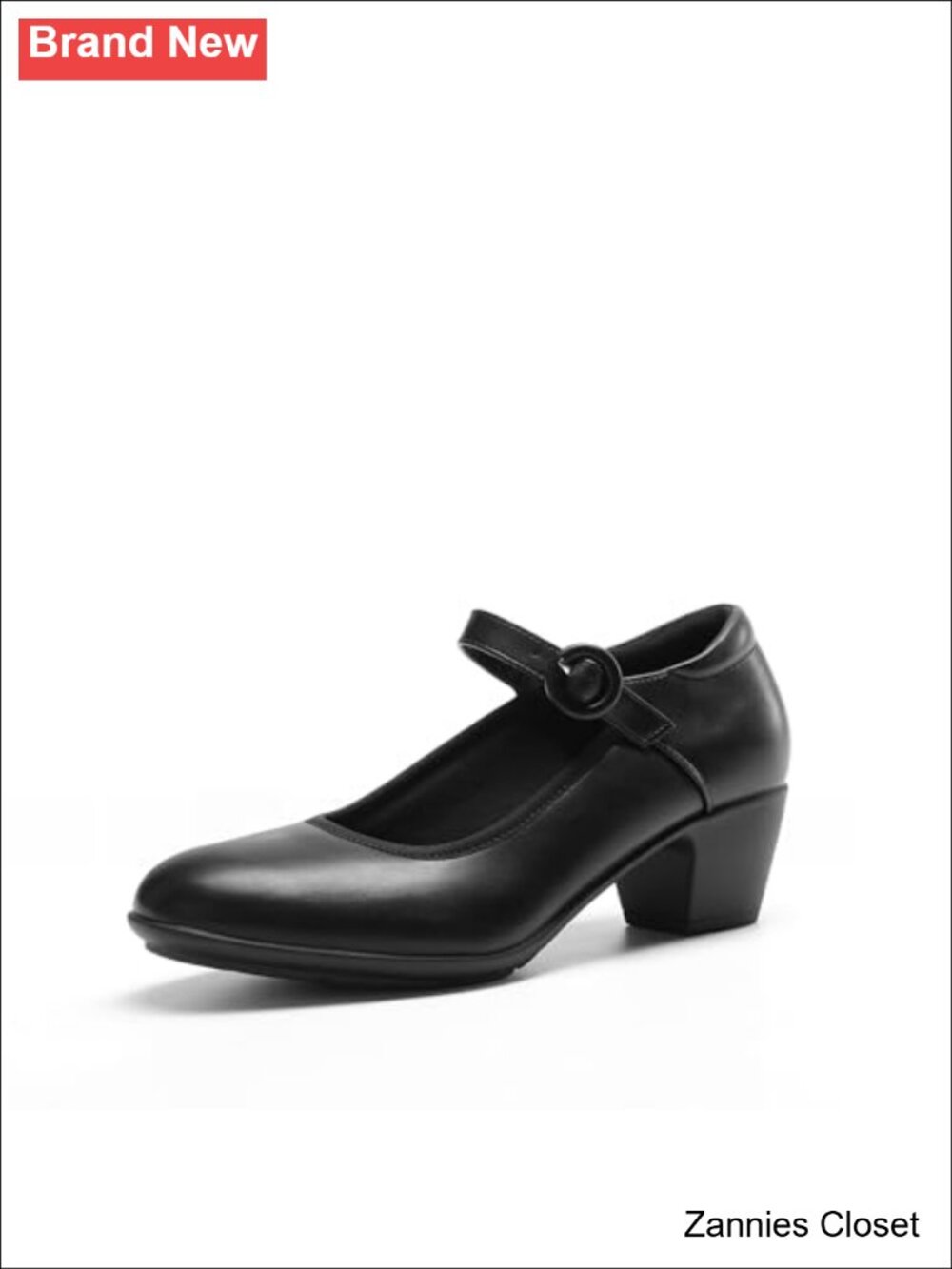 ✨DREAM PAIRS Mary Jane Low Chunky Dress Pumps Faux Leather Block Heel Work